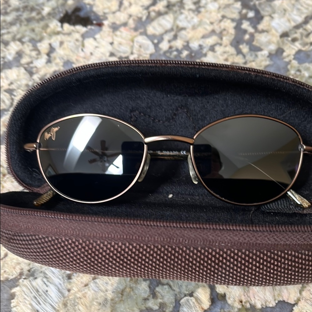 Maui Jim Black and Gold Sunglasses